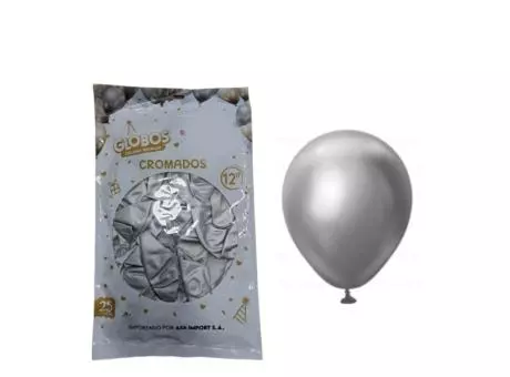GLOBO MDC CROMA 12\" PLATA A1879 X25
