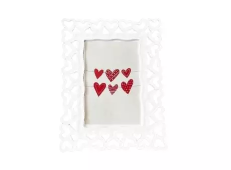 PORTA RETRATO CORAZON (20X16CM) BLANCO