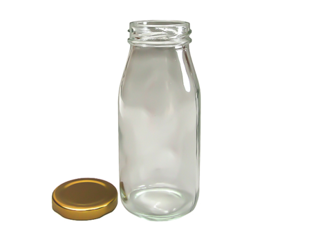 BOTELLA VIDRIO (250ML) TAPA DORADO