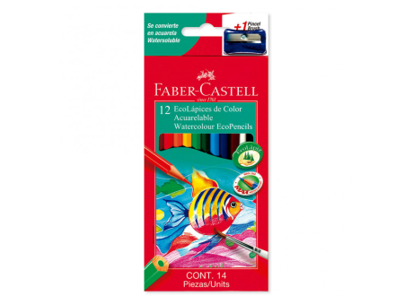 LAPIZ COLOR FABER ACUARELA 12 ECO