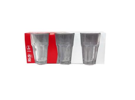 Imagen de VASO DE VIDRIO RIO GLASS SYDNEY RES 360ML X3