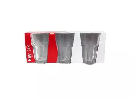 Imagen miniatura de VASO DE VIDRIO RIO GLASS SYDNEY RES 360ML X3