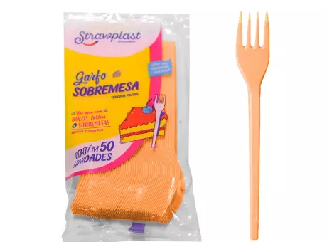 TENEDORCITO NARANJA CANDY 20 X 50