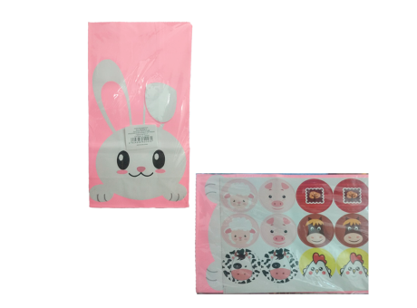 BOLSA PAPEL CONEJO 12P (24X13X8CM) CON CALCOMANIA