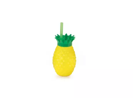 VASO PLAST 300ML C/PAJITA PIÑA 345