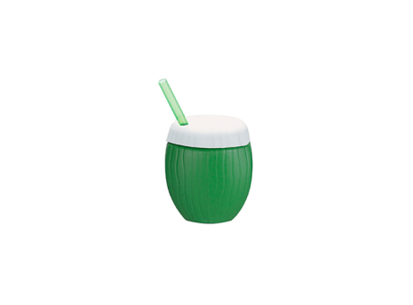 VASO PLAST. 300ML C/ PAJITA COCO