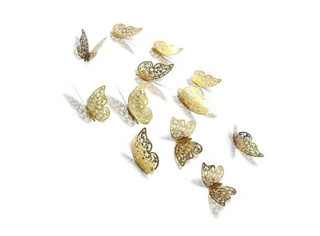 Imagen miniatura de DECO MARIPOSA 3D 12P (8X5/10X6/12X7.5) DORADO BRILLOSO
