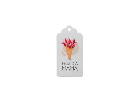 Imagen miniatura de ETIQUETA FELIZ DIA MAMA 10P (5X10CM) BLANCO