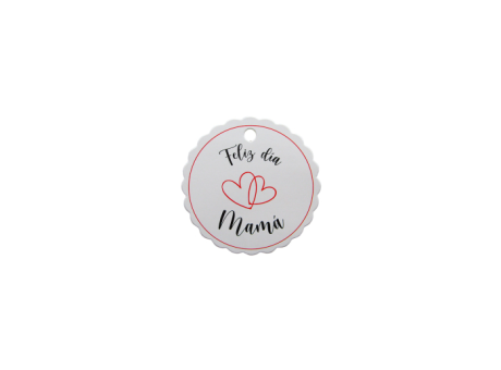 Imagen miniatura de ETIQUETA FELIZ DIA MAMA 10P (6.5CM) BLANCO