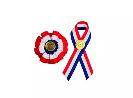 Imagen miniatura de ESCARAPELA CON INSIGNIA DORADA