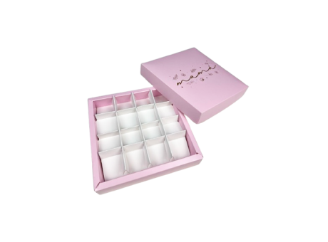 Imagen de CAJA PARA 16 BOMBONES ROSA + SCODIX GER089.4.S