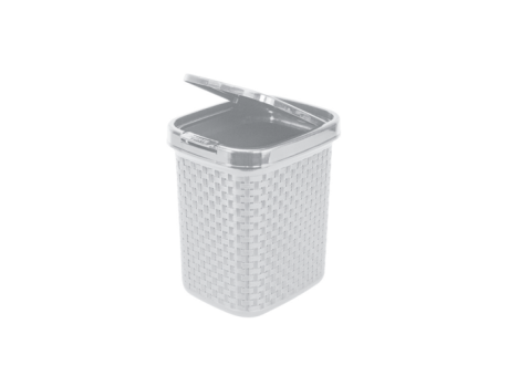 PAPELERA DE RATÁN CON CLICK - BLANCO 4,5 L 453012002 NITRON