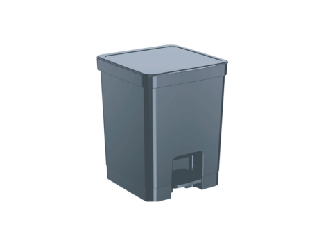 Imagen miniatura de PAPELERA PLANA CON PEDAL - PLOMO 14L 397004086 NITRON