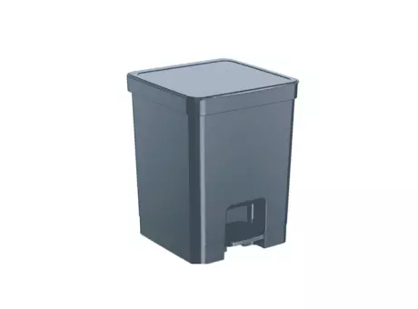 PAPELERA PLANA CON PEDAL - PLOMO 14L 397004086 NITRON