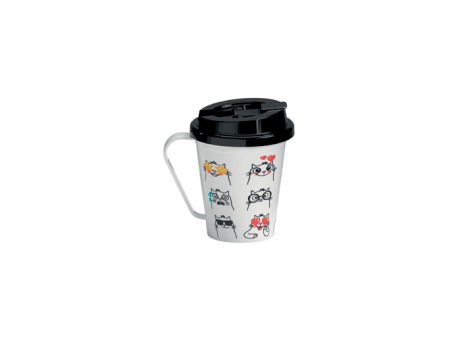 TAZA CON TAPA - GATOS 350ML 550012656 NITRON