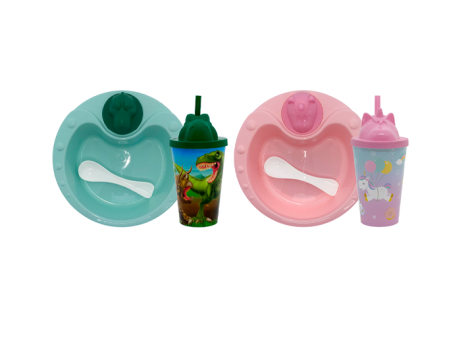 Imagen miniatura de KIT ALIMENTACION INFANTIL MOMENTOS-UNICORNIO/DINO R: 01601130 NEOPLAS