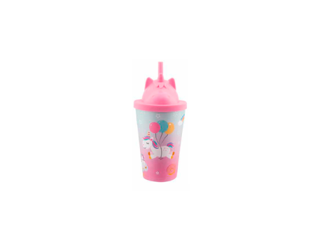 VASO BABY ANIMALES PP 350ML UNICORNIO GLOBO-ROSA BB R: 01195736 NEOPLAS