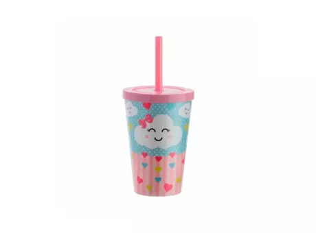 VASO BABY PP 350ML LLUVIA DE AMOR-ROSABEBE R: 01195745 NEOPLAS