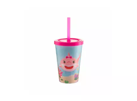 Imagen miniatura de VASO BABY PP 350ML MARINO-ROSA NEON R: 01195753 NEOPLAS
