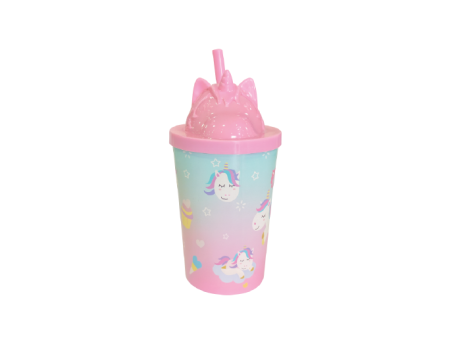 VASO BABY PP 350ML UNICORNIO GLOBO-ROSA BB R: 01195759 NEOPLAS