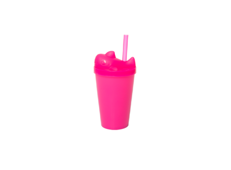 Imagen miniatura de VASO HAPPY ANIMALES PS 350 ML TIBURONCITO-ROSA FLUOR R: 01103420 NEOPLAS