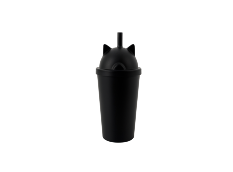VASO HAPPY ANIMALES PS 350ML GATO - NEGRO R: 01103815 NEOPLAS