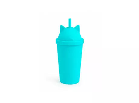 VASO HAPPY ANIMALES PS 350ML GATO -AZULTIFFANY R: 01103922 NEOPLAS