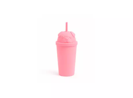 VASO HAPPY ANIMALES PS 350ML PERRO-ROSA BEBE R: 01103523 NEOPLAS