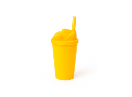 VASO HAPPY JUGUETES 3D CARRITO LISO PS 350ML-AMARILLO CANARIO R: 01103214 NEOPLAS