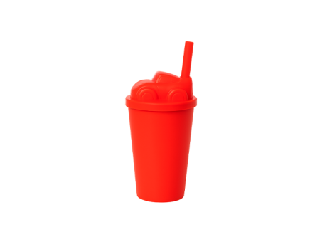 VASO HAPPY JUGUETES 3D CARRITO LISO PS 350ML-ROJO F R: 01103218 NEOPLAS