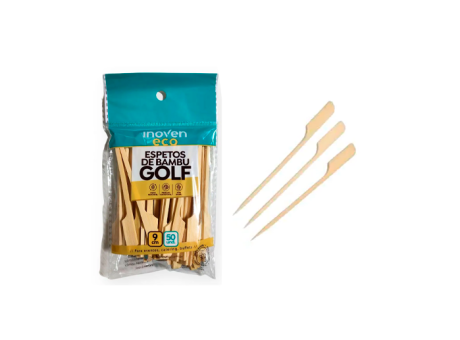 Imagen miniatura de PALITO BAMBU 9CM GOLF INOVEN 50UND