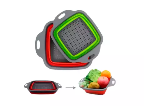 Imagen miniatura de COLADOR PLEGABLE DE SILICONA COCINA F-2802-22CM