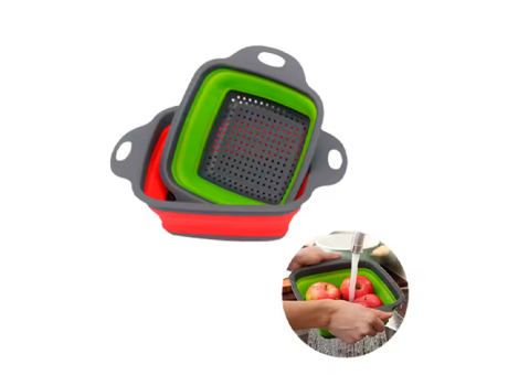 COLADOR PLEGABLE DE SILICONA COCINA F-2802-22CM