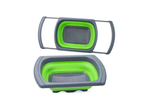Imagen de COLADOR PLEGABLE DE SILICONA CON SOPORTE ZDL-2926