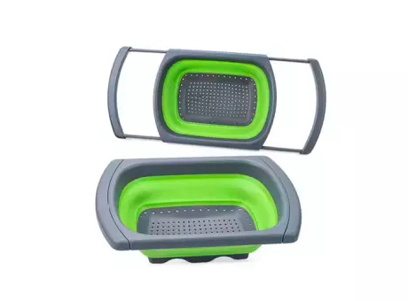 Imagen miniatura de COLADOR PLEGABLE DE SILICONA CON SOPORTE ZDL-2926