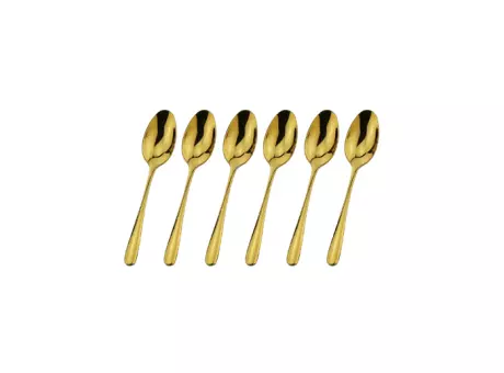 CUCHARITA DE MESA DORADO INOX 6 PIEZAS F-3105-X
