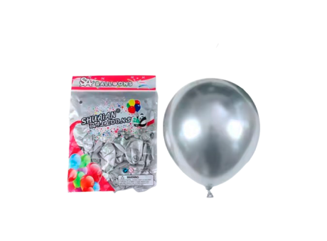 GLOBO PLATEADO N10 50 UNIDADES A-JS03-P