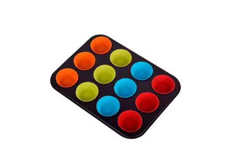 MOLDE CUP CAKE METAL 12 AGUJEROS F-3185-12