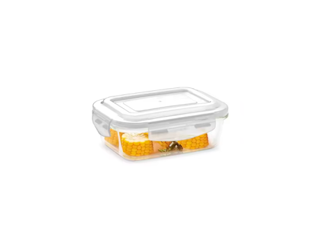 RECIPIENTE RECT. VIDRIO CON TAPA 460ML AGLA-VID-102