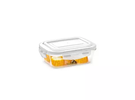 RECIPIENTE RECT. VIDRIO CON TAPA 460ML AGLA-VID-102