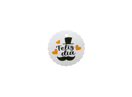 ETIQUETA FELIZ DIA 10P (6.5CM) BLANCO