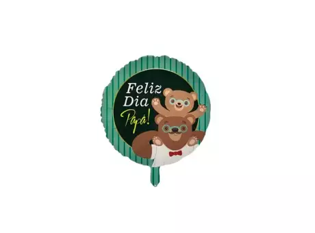 Imagen miniatura de GLOBO REDONDO FELIZ DIA PAPA (46CM) VERDE