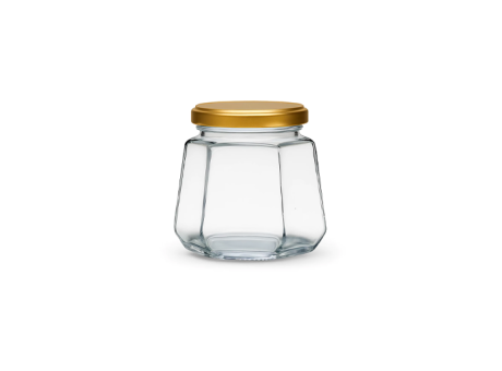 FRASCO HEXAGONAL 230 ML VIDRIO