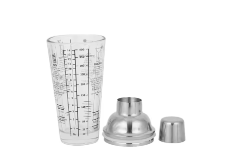 Imagen miniatura de COCTELERA MEDIDORA VIDRIO Y METAL E-TJQ-400ML SLR