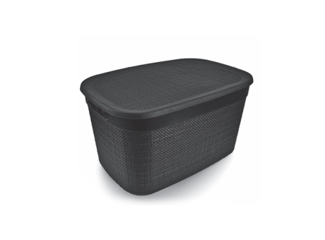 CAJA DE YUTE EUROPA ECO CON TAPA - NEGRO 10,8L 761.012.003 NITRON