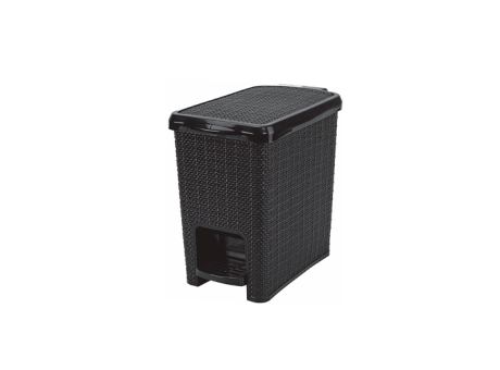 PAPELERA DE YUTE CON PEDAL - NEGRO 6L 449.006.003 NITRON