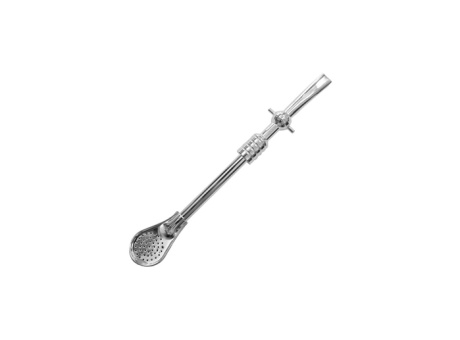 BOMBILLA ALPACA 2 PLATA 19CM LIBERTADOR