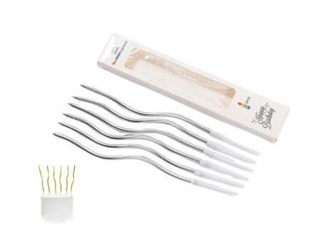 VELA TORNEADA 11CM PLATA A1174 C6