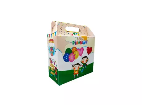 Imagen miniatura de CAJA FELIZ DIA DEL NIÑO DISEÑOS VARIOS 19X17X8.5