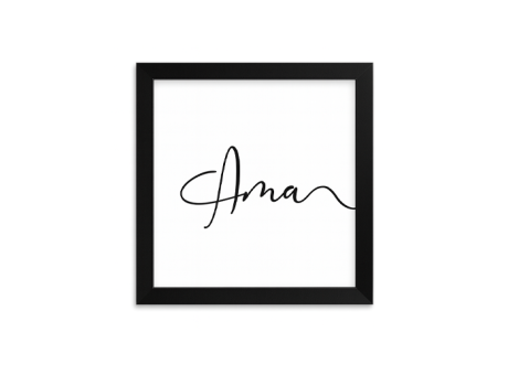 PORTA RETRATO AMA (25X25X2CM) NEGRO